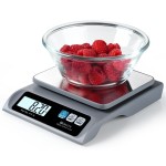 BOMATA 0.1g/ 13lb Food Scale, Digital Kitchen Scale with Removable Stainless Steel Pan, Backlit LCD Display, for Cooking, Baking B621 Grey