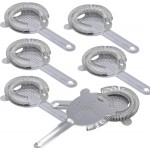 6 PCS Cocktail Strainer Bulk, 3.9 X 6.5 Inch Stainless Steel Bar Strainer, Bar Tools Drink Strainer for Home and Professional Bartenders