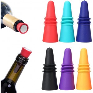 Wine Stoppers – 6 Pack Silicone Wine B...
