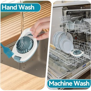 Egg Slicer & Dicer for Hard Boiled Eggs - Heavy Duty Cutter Dicer with Stainless Steel Wire, Cuts Strawberries, Kiwis & Soft Fruits Effortlessly - Easy-Clean Kitchen