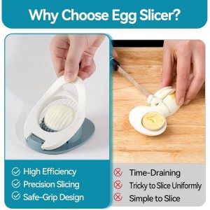 Egg Slicer & Dicer for Hard Boiled Eggs - Heavy Duty Cutter Dicer with Stainless Steel Wire, Cuts Strawberries, Kiwis & Soft Fruits Effortlessly - Easy-Clean Kitchen