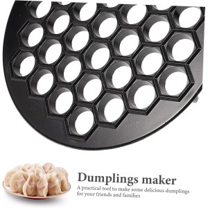 Dumplings Maker 37-Hole Zinc Alloy Press Dumpling Skin Mold Kitchen Tool 10.23X10.23X1.18In for Quick Home Cooking and Family Meal Prep
