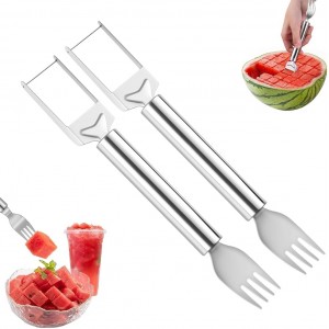 2-in-1 Stainless Steel Fruit Cutter, Wat...