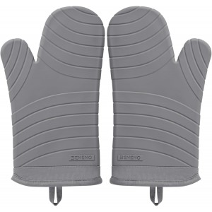 Beneno BPA-Free Silicone Oven Mitt 2-Pack Set, Heat Resistant 500°F Oven Mitts with Non-Slip Grip, Soft Thicker Lining, 7