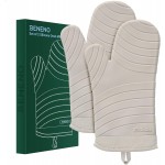 Beneno BPA-Free Silicone Oven Mitt 2-Pack Set, Heat Resistant 500°F Oven Mitts with Non-Slip Grip, Soft Thicker Lining, 7
