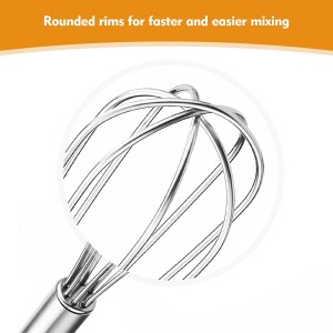 Mini Whisk, Stainless Steel Mixer, Mini Baking Mixer, Coffee and Cocktail Stirrer, Durable Kitchen Stirrer, 2(Piece)