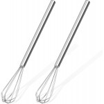 Mini Whisk, Stainless Steel Mixer, Mini Baking Mixer, Coffee and Cocktail Stirrer, Durable Kitchen Stirrer, 2(Piece)