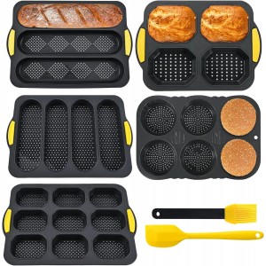 Hamburger Bun Pans for Baking Set of 7-4...