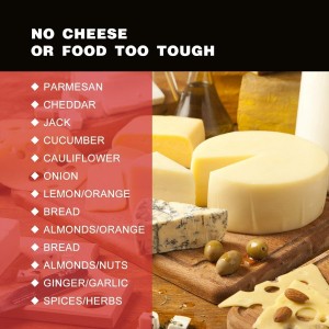 Cheese Grater Citrus Lemon Zester with Food Storage Container & Lid - Perfect For Hard Parmesan Or Soft Cheddar Cheeses, Ginger, Vegetables, Butter, Chocolate & Nutmeg, Gray