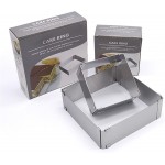 2 Pcs baking frames stainless steel mousse ring square retractable adjustable cake pan baking tools - baking pan square adjustable baking frame cake frame high 1.97in