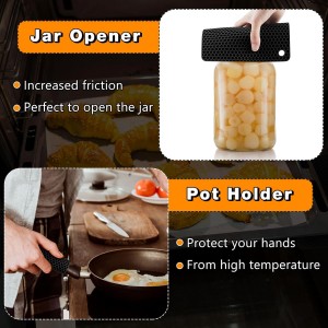 Dandat 24 Pack Silicone Trivets Bulk Non Slip Heat Resistant Hot Pads for Kitchen Countertops Table Pot Holders Mats for Hot Dishes Restaurant Catering Event Party Gathering, Round Square(Black)