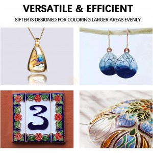 Sifter for Enamels Glass Powders DIY Enamel Starter Tool Lightweight Enameling Sifters (1/2