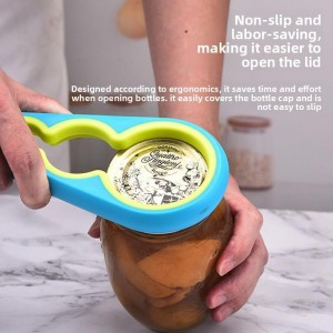 Multi-Color Bottle Opener and Can Opener for Weak Hands, Elderly Arthritis, Elderly, Jar Lid Opener with Rubber Pad for Jar Opener and Corkscrew Opener (green and yellow)