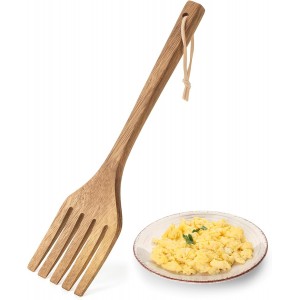 Baderke 10 Inches Acacia Wooden Forks fo...
