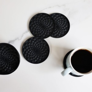 Silicone Coasters Set for Table [6 Pack] - Cup Drink Coasters for Home Kitchen Dining Decor