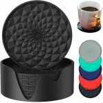 Silicone Coasters Set for Table [6 Pack] - Cup Drink Coasters for Home Kitchen Dining Decor
