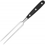 Heavy-Duty Stainless Steel Carving Fork with Black Wood-Sheathed Handle – Ideal for Turkey, Beef, Ham, BBQ, Grilling & Roasting