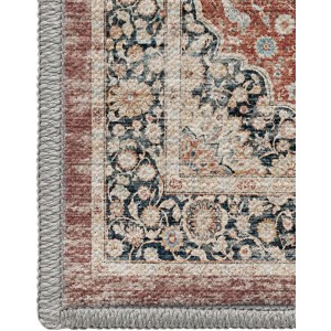 DEXI Kitchen Floor Mats 3 Pieces Non Slip, Washable Runner Rugs Absorbent,Thin Standing Carpet Soft Comfort for Sink Hallway Entryway Laundry Room Boho Decor, Rust