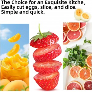 2 in 1 Egg Slicer for Hard Boiled Eggs, Strawberryry Tomato (1PC)
