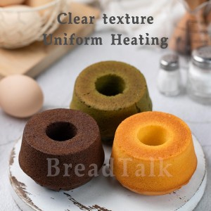 3.5-Inch Mini Angel Food Cake Pan Set,6pcs Nonstick Fluted Tube Pan,Small Chiffon Baking Cup, Carbon Steel Round Cake Mold,Tube Bakeware for Oven Baking for Making Jello,Chocoflan,Flan(Gold)