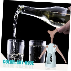 Stainless Steel Wine Bottle Wing Corkscrew Opener Push-Down Extractor for Effortless Opening for Picnics Camping and Home Use