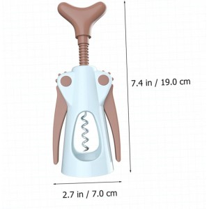 Stainless Steel Wine Bottle Wing Corkscrew Opener Push-Down Extractor for Effortless Opening for Picnics Camping and Home Use