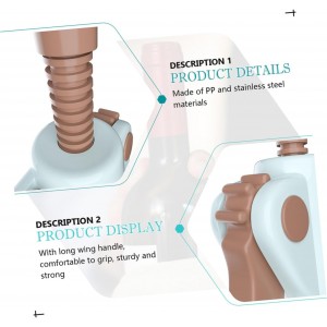 Stainless Steel Wine Bottle Wing Corkscrew Opener Push-Down Extractor for Effortless Opening for Picnics Camping and Home Use