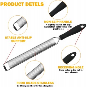 Zester Grater,Zester Tool,Pro Kitchen Tool For Cheese Vegetable Ginger Garlic Nutmeg Citrus Lime Orange Fruit Zester,