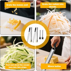 Zester Grater,Zester Tool,Pro Kitchen Tool For Cheese Vegetable Ginger Garlic Nutmeg Citrus Lime Orange Fruit Zester,