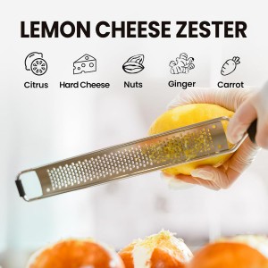 Lemon Zester with Non-Slip Handle,Cheese Grater for Kitchen,15 inch