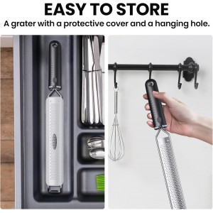 Lemon Zester with Non-Slip Handle,Cheese Grater for Kitchen,15 inch