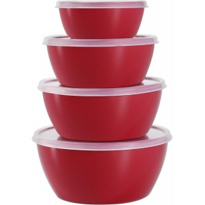 4-Piece Classic Plastic Prep Bowls with ...