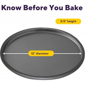 Wilton Silver Non Stick 12 in. Pizza Pan, Cold-Rolled Steel Bakeware, Made without PFAS