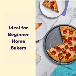 Wilton Silver Non Stick 12 in. Pizza Pan, Cold-Rolled Steel Bakeware, Made without PFAS