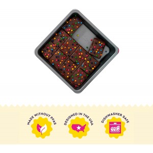 Wilton Silver Non-Stick 8 x 8 Inch Square Brownie Cake Pan, Cold-Rolled Steel Bakeware, Made without PFAS, Packaging May Vary