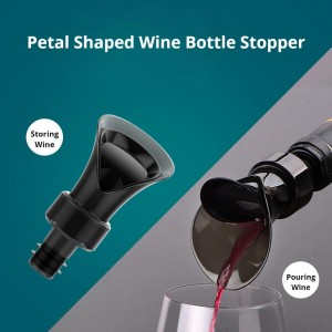 Wine Opener, Zinc Alloy Premium Wing Corkscrew Wine Bottle Opener with Wine Aerator Pourer Spout and Wine Foil Cutter Tool, Multifunctional Wine Cork Opener Bottler Opener Remover
