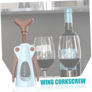 Wine Bottle Wing Corkscrew Foil Cutter Stainless Steel Manual Wine Opener Professional Corkscrew for Home Use and Bartenders Easy to Use