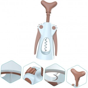 Wine Bottle Wing Corkscrew Foil Cutter Stainless Steel Manual Wine Opener Professional Corkscrew for Home Use and Bartenders Easy to Use