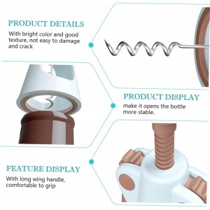 Wine Bottle Wing Corkscrew Foil Cutter Stainless Steel Manual Wine Opener Professional Corkscrew for Home Use and Bartenders Easy to Use