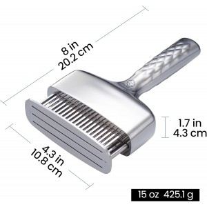 Meat Tenderizer Tool, Stainless Steel Blade Tenderizer for Meat – Extra Long Handle, Rustproof One-Piece Meat Tenderizer Mallet & Hammer, Steak Cooking Accessories, No Assembly Needed, 5-Year Warranty