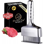 Meat Tenderizer Tool, Stainless Steel Blade Tenderizer for Meat – Extra Long Handle, Rustproof One-Piece Meat Tenderizer Mallet & Hammer, Steak Cooking Accessories, No Assembly Needed, 5-Year Warranty