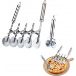 5-Wheel Pastry Cutter, 2-Piece Multifunctional Pasta Cutter Wheel with Handle for Baking, Pizza Cutting, Cookie Dividing, Multifunctional Pasta Cutter