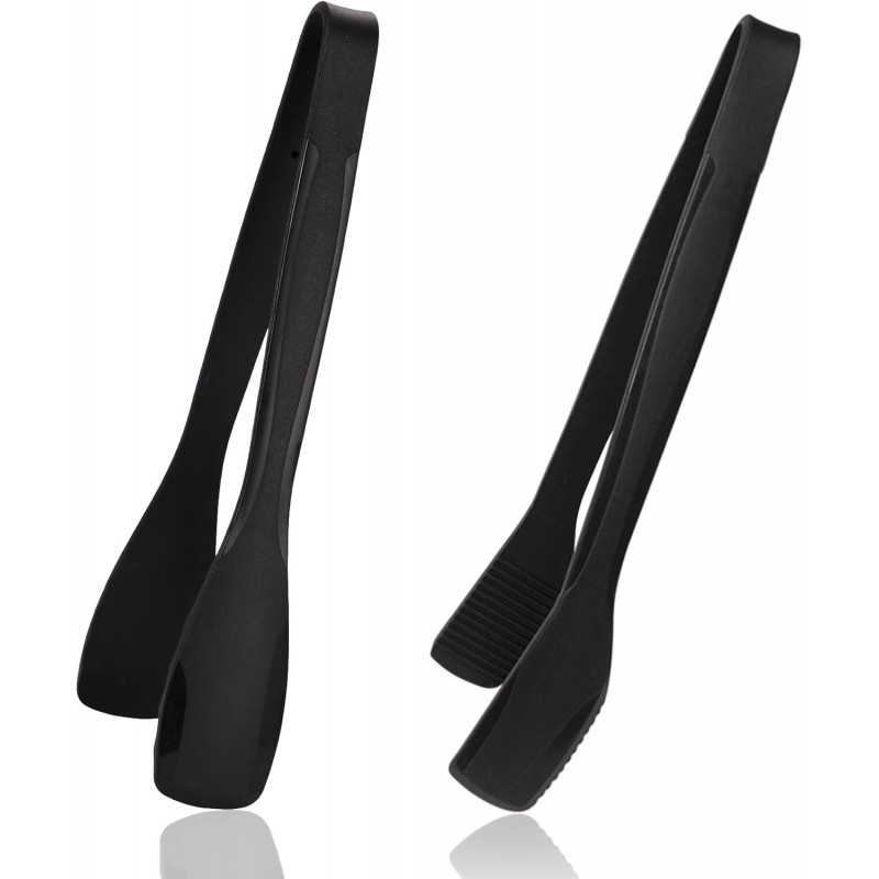 SOLEADER 11 Inch Silicone Tongs for Cooking Heat Resistant, Lightweight Non-Scratch Stainless Steel, Kitchen & BBQ Tools with Silicone Tips for Flipping Fish, Steak, Toast & Bread (2-Pack)