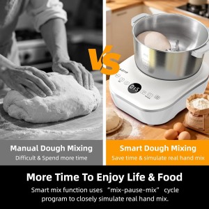 AIZIYO DoughChief, 5.3QT Dough Maker, Dough Mixer with Ferment Function, 304 Stainless Steel Bowl, Removeable lid, Face-up Touch Panel, Electric Dough Proofing Box for Pizza, Bread, Pasta & Mochi