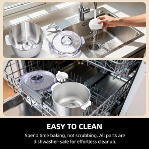 AIZIYO DoughChief, 5.3QT Dough Maker, Dough Mixer with Ferment Function, 304 Stainless Steel Bowl, Removeable lid, Face-up Touch Panel, Electric Dough Proofing Box for Pizza, Bread, Pasta & Mochi