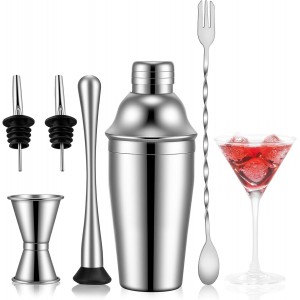 6 Piece 26oz Professional Cocktail Shake...