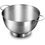 Stainless Steel Colander for Kitchen | 5 Quart Durable Rice and Pasta Strainer with Handle | Oversized Handles | Nesting Design | Rust-Resistant & Dishwasher Safe