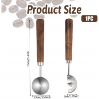 Vintage Coffee Measuring Spoon, Stainless Steel Coffee Scoop with Walnut Handle, 1 Tablespoon 15ml for Ground CoffeeBeans, Tea, and More