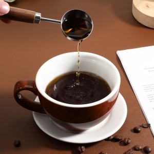 Vintage Coffee Measuring Spoon, Stainless Steel Coffee Scoop with Walnut Handle, 1 Tablespoon 15ml for Ground CoffeeBeans, Tea, and More