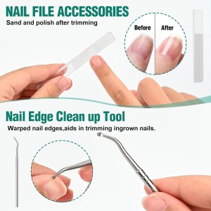 Upgraded Eagle Beak Beveled Nail Clippers, Long Handle Wide Jaw Slanted Nail Clipper, Eagle Beak Angled Edge Nail Clippers 3-Piece Set, Wide Jaw Opening Anti-Splash Nail Clipper for Men Women(Green)